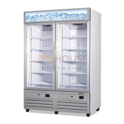 그랜드우성 업소용 간냉식 수직 냉동쇼케이스 2도어 / GWV-NDZF(770)