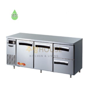 라셀르 결합식 카페형 테이블 냉장고 우서랍2 1800 / LT-1834R-SSD